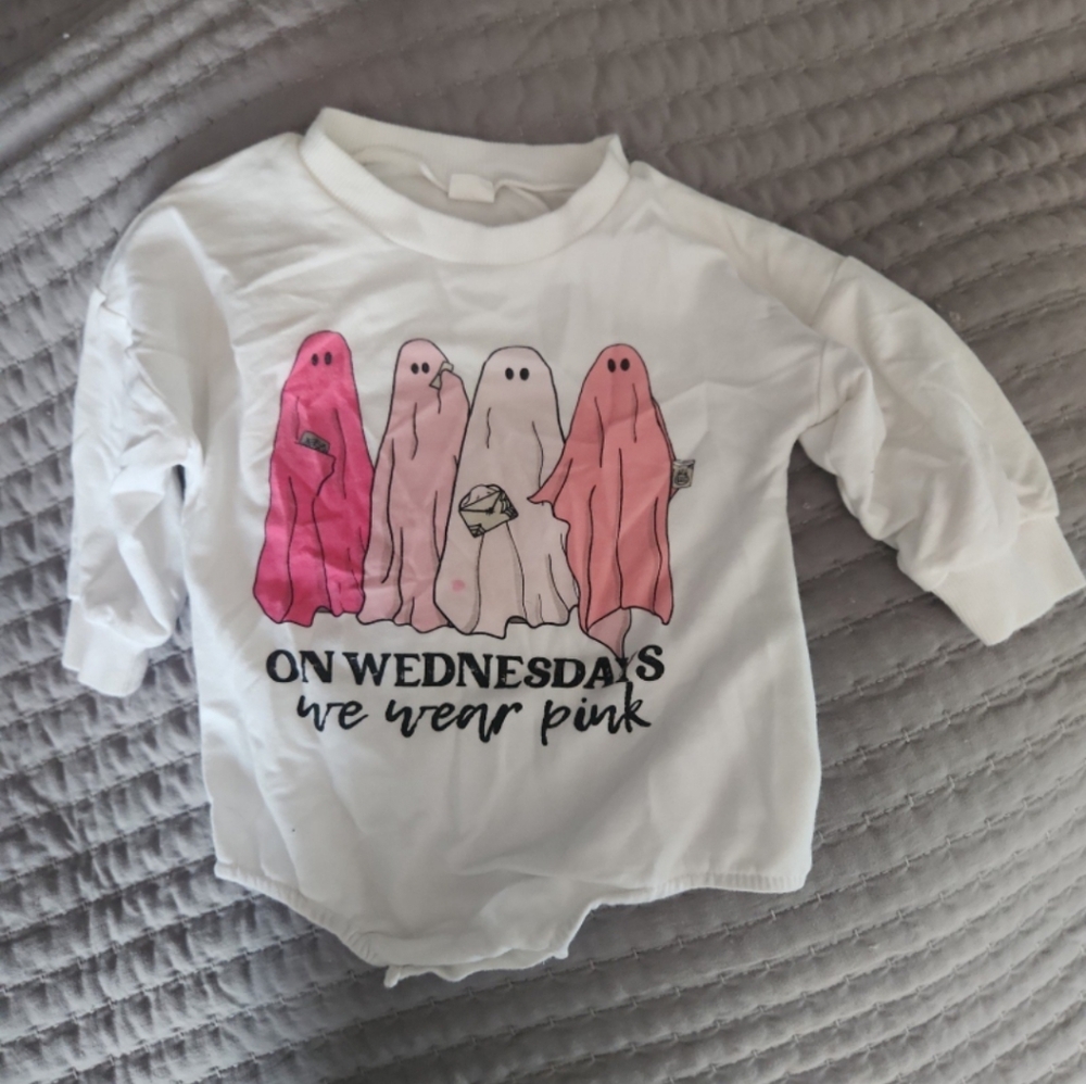 On Wednesdays We Wear Pink Romper Onesie Romper Halloween